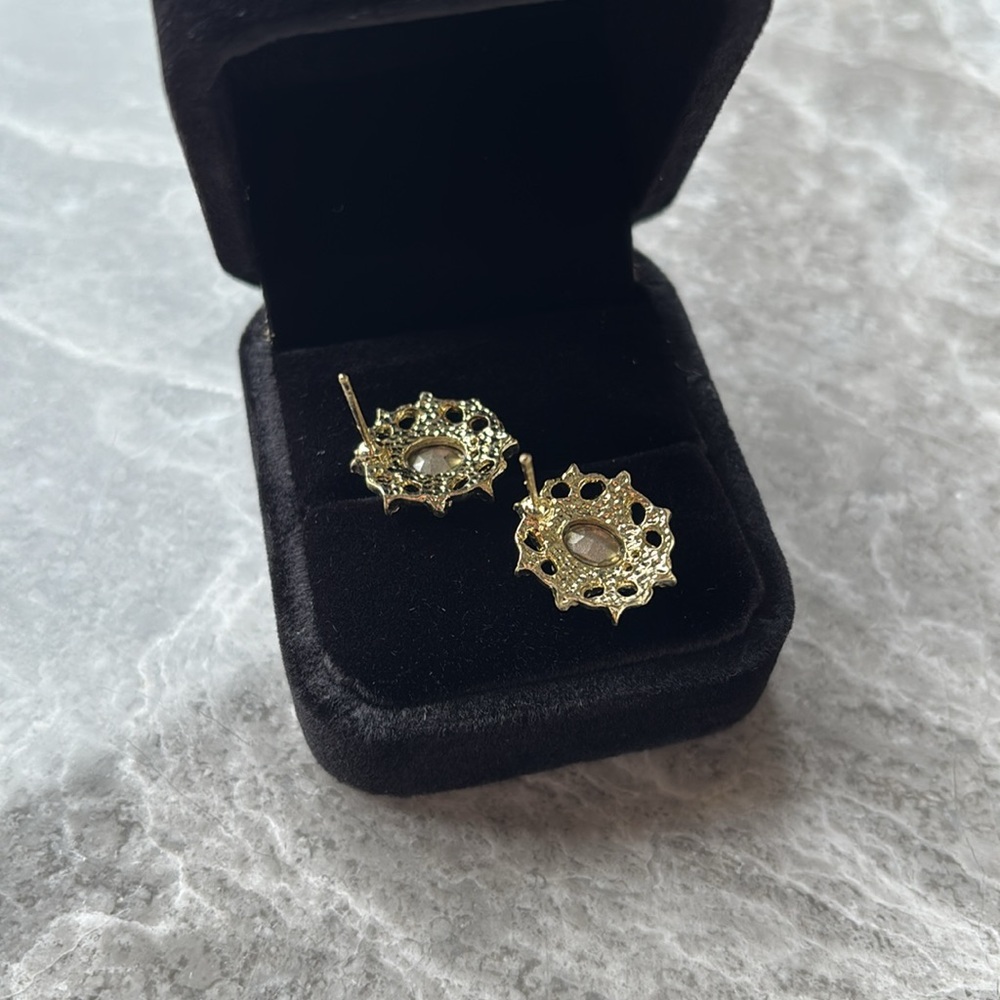 Gifts for Her🎁 💜Purple Rhinestone Earrings - Picture 4 of 7